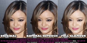 Tila Tequila is just so darn cute, but her skin can be scarry sometimes. On the left is the original snapshot, The Center is a natural touch up for those looking to keep it real, the last pic