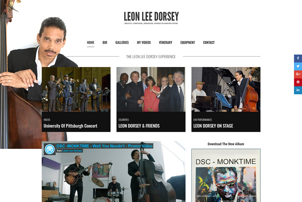 Jazz Musican Website Design